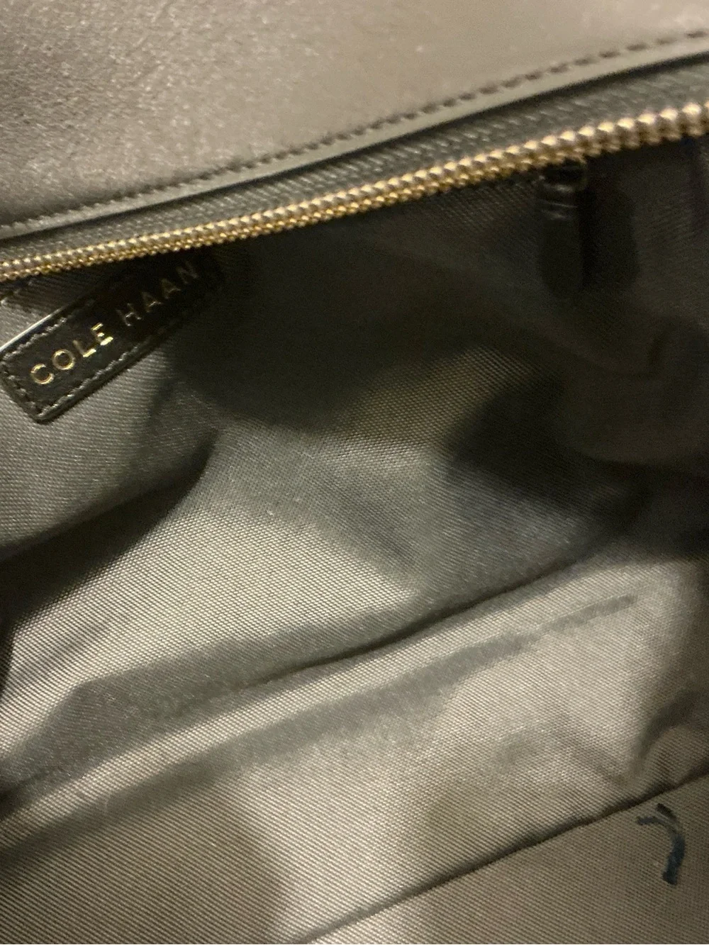 Cole Haan Kamila Black Leather Hobo with Gold Hardware